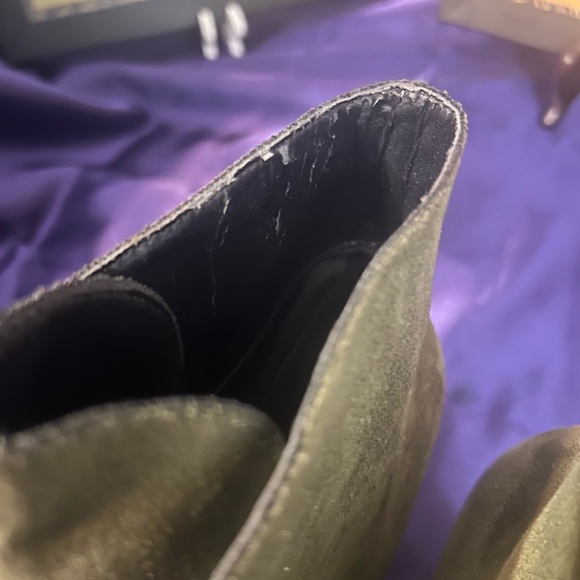 Dolce by Mojo Moxy Olive Green Wedge Booties - Picture 7 of 12